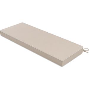 MIULEE Beige Outdoor Bench Cushion Set of 1, 48x18x3 Inch Waterproof Patio Seat Cushions for Swing and Outdoor Furniture Couch Sofa, 3 Year Color Fastness High Density Foam with Adjustable Ties
