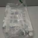 Fldofaves Dog Gate - 18"-45" Adjustable Extra Wide Metal Baby Gate to Step Over, 10" Tall Small Pet Gate with 3 Extension Kits, Pressure Mounted for Doorways & Stairs (White)