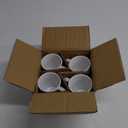 LE TAUCI 5 oz Espresso Mugs, Ceramic Small Stackable Coffee Cups, Designed for Double Shots of Espresso, Lungo and Tea, Perfect for Coffee Machine and Maker, Set of 4, White (5 Fluid Ounces)