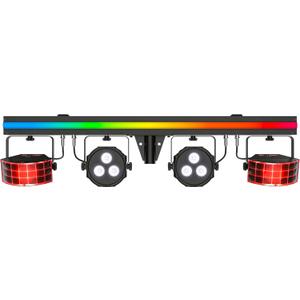 CHAUVET DJ GigBAR 3 ILS DJ Lighting System, All-In-One Party Lights with LED Derby, RGB+UV Wash Lights & Strobe Effects, Portable Stage Lighting Kit with Wireless DMX, ILS Control, Tripod & Carry Bags