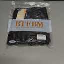 BTFBM Casual Fall Tops for Women 2025 Long Sleeves Solid Shirts Crew Neck Loose Fit Work T Shirt (Black, XXL)