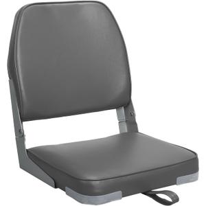 Low Back Boat Seats Fold-Down Fishing Boat Seat, 1 Pack, Dark Gray