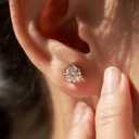 YODEWA 1/2/3ct Moissanite Stud Earrings for Women 925 Sterling Silver Hypoallergenic Butterfly Back 1 Pair DEF Color Lab Created Brilliant Round Moissanite Earrings