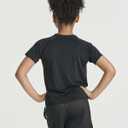 Real Essentials 5 Pack: Girls Rash Guard Swim Shirts  Short Sleeve UPF Sun Protection Tops (Ages 4-16) (L)