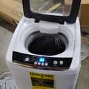 BLACK+DECKER 0.9 Cu. Ft. Portable Washer, 6.6 lb. Capacity Washing Machine for Homes & Apartments, 5 Wash Cycles, Quick Connect Sink Adapter and Drain Hose Included, Transparent Lid, BPWM09W, White