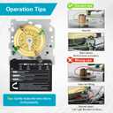T104M Mechanical Timer Switch Mechanism Only, 208-277V VAC DPST 5HP 40A,24-Hour,12 ON/Off Cycles.Heavy Duty Timer for Lights,Fans,HVAC,Heavy-Duty Mechanical Time Switches.
