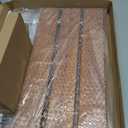 20 Inchs Teak Folding Shower Seat Wall Mounted, Folding Shower Seat with 400 Lb. Weight Capacity (Metal Brushed Cover)