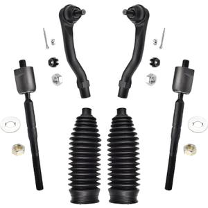 ASTARPRO 6pcs Front Inner and Outer Tie Rod Ends with Steering Rack Boots Compatible with 2002-2003 Lexus ES300 Toyota Camry