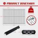 Grill Replacement Parts for Weber Genesis II Grill Parts GS4,Genesis ii E-310 E-315 S-335,LX S-340,LX E-340,66032 Flavorizer Bars,66795 Heat Deflector and 66095 Cooking Grates