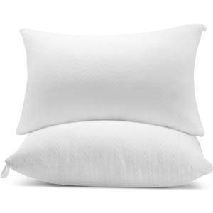 Standard Bed Pillows Count of 1, Hotel Quality Hotel Quality Down Alternative Bed Pillows - Soft, supportive, perfect for side & back sleepers. Machine washable. 20x26 inch