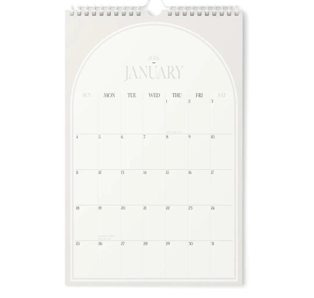 Karto Wall Calendar 2026  Vertical 11x17 inch January 2026 to June 2027  Boost Your Productivity and Easy Planning with the Aesthetic Monthly Calendar  Boho Beige