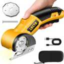 Electric Scissors, Cardboard Cutter, With LED Light, High-Efficiency Brushless Motor, 3500mAh Battery, Tungsten Steel Blade, Suitable for Cloth, Cardboard, Carpet Wire Rope Cutters brown