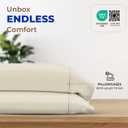 Thread Spread 100% Egyptian Cotton Pillow Cases Queen Size Set of 2 - Luxury 1000 Series Paradise Collection Queen Pillow Cases (Ivory), Soft Cooling Sateen Hotel Egyptian Cotton Pillowcases