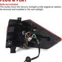 Huray Left Outer Tail Light for Nissan Rogue 2017-2019 Driver Side Taillight Lamp Assembly Replacement for NI2804110 (Black Housing)