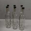 nicebottles Wine Bottles with Corks, Clear, 750ml - Pack of 6