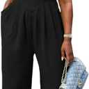 Nimsruc Women's Jumpsuits Summer Rompers Sling Sleeveless Wide Leg Casual Overalls Jumpers With Pockets 2024 (8127-black) S