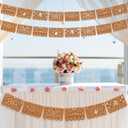 Tiamon 4 Pack Mexican Party Decorations Plastic Papel Picado Banner Garland Waterproof Cielito Lindo Decor for Baby Shower Day of The Dead Wedding Cinco De Mayo Outdoor Decor (Dark Brown)