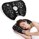 Ear Piercing Pillow for Side Sleepers with Washable Cover Pillows with Holes for Ear Pain,Donut Pillow for Adults CNH Ear Pain Relief Pressure Sores Ear Pillow with Hole in Center (17.5"x12.6")