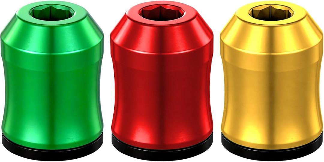 2 x Gjinxi 3 Pc Magnetic Screw Ring,Screwdriver Head Magnetic Ring Screw Holder | Screwdriver Head Ring, with Anti-Slip Design, for Drill Tools, Household Repairs, Mechanics, Carpenters