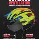 VICTGOAL Bike Helmet with USB Rechargeable Rear Light Detachable Magnetic Goggles Removable Sun Visor Mountain & Road Bicycle Helmets for Men Women Adult Cycling Helmets (XL: 59-63 cm, Yellow)
