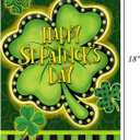 5 x St Patrick's Day Garden Flag,Shamrock St Patricks Flag 12.5 x 18 Inch Clover for Garden and Home Decorations
