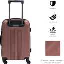Kenneth Cole REACTION Out of Bounds Lightweight Hardshell 4-Wheel Spinner Luggage, Rose Gold, 20-Inch Carry On