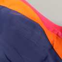 Beachsissi Bandeau Swimsuits for Women Strapless Swimwear Bathing Suits Tummy Control Color Block Tankini Skirt Sets (Large, Navy)