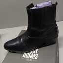 Stacy Adams Men's Santos Plain-Toe Side Zipper Boot, 9 1/2, Black