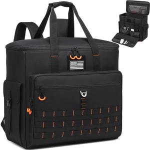 Computer Desktop Tower Carrying Case - Portable PC Travel Case for Full Tower ATX Computer Case, PC Carrying Case Bag with Padded Shoulder Straps, Holds Desktop CPU, Keyboard, Mouse, Black