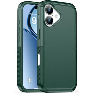 Magnetic for iPhone 17 Case, Compatible with Magsafe,2X Screen Protector,Military-Grade Protection, Drop-Proof Phone Cover for iPhone 17 6.3 inchs, Green