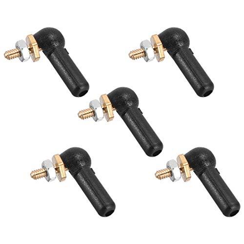 uxcell 5 PCS 2mm/M2 Linkage End Tie Rod End Metal Ball Head Black for RC Boat Airplane Robot