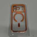 Glitter for iPhone 17 Pro Case with Eye-catching Integrated Lens Protection, [Sparkly Bling Back Panel] [Seamless Work with Magsafe] Cute Women Girly Magnetic Case for iPhone 17 Pro 6.3" Cosmic Orange