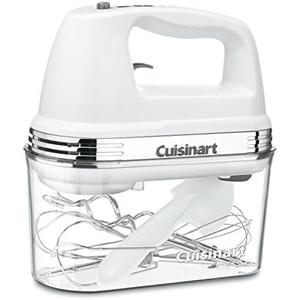 Cuisinart Power Advantage PLUS 9-Speed Hand Mixer, 220W-Motor Hand Blender Electric Mixer with 9 Speed Settings, Extra-Long Dishwasher-Safe Beaters, 3 Low Mixing Speeds, Storage Case, HM-90S, White Missing Parts.