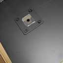 ELYKEN TV Tray Table, C-Shape Couch Desk, 360° Swivel Side Table Height Adjustable, Laptop Stand for Couch Recliner, Small Bedside Tables, Rustic Brown, 2 Pack