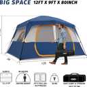 UNP 8 Person Tent, Portable Cabin Tent, Camping Tent 4-Person Easy Set Up, Waterproof with Top Rainfly for Outdoor Camping/Hiking
