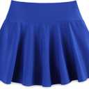 Girl's Tennis Skirts Built in Shorts Athletic Pleated Skirt Flowy Skort with Pockets for Kids 8-18 Years (Blue)