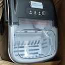 EUHOMY Countertop Ice Maker Machine with Handle, 26lbs in 24Hrs, 9 Ice Cubes Ready in 6 Mins, Auto-Cleaning Portable Ice Maker with Basket and Scoop, for Home/Kitchen/Camping/RV. (Black)