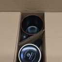 Famiware Mercury Dinnerware Sets with Mugs, Service for 6 (24 Pieces), Stoneware Plates and Bowls Sets, Microwave and Dishwasher Safe Dishes Set, Matte Black