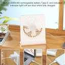 Small Desk Fan,Rechargeable USB Fan Battery Operated,Ultra Quiet, Strong Wind, 3 Speeds Travel Fans
