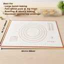 Silicone Baking Mat, Full Sheet Non-Stick Pastry & Dough Mat with Measurement Guides, Silicone Mat & Baking Essentials, 15" x 23"(Pack of 2)