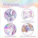 Unicorn Hooded Towel, Unicorn Beach Towel for Girls 30" x 50", Pink Rainbow Microfiber Absorbent Quick Dry Bath Swim Pool Towels Poncho Bathrobe with Hood for Kids Toddler