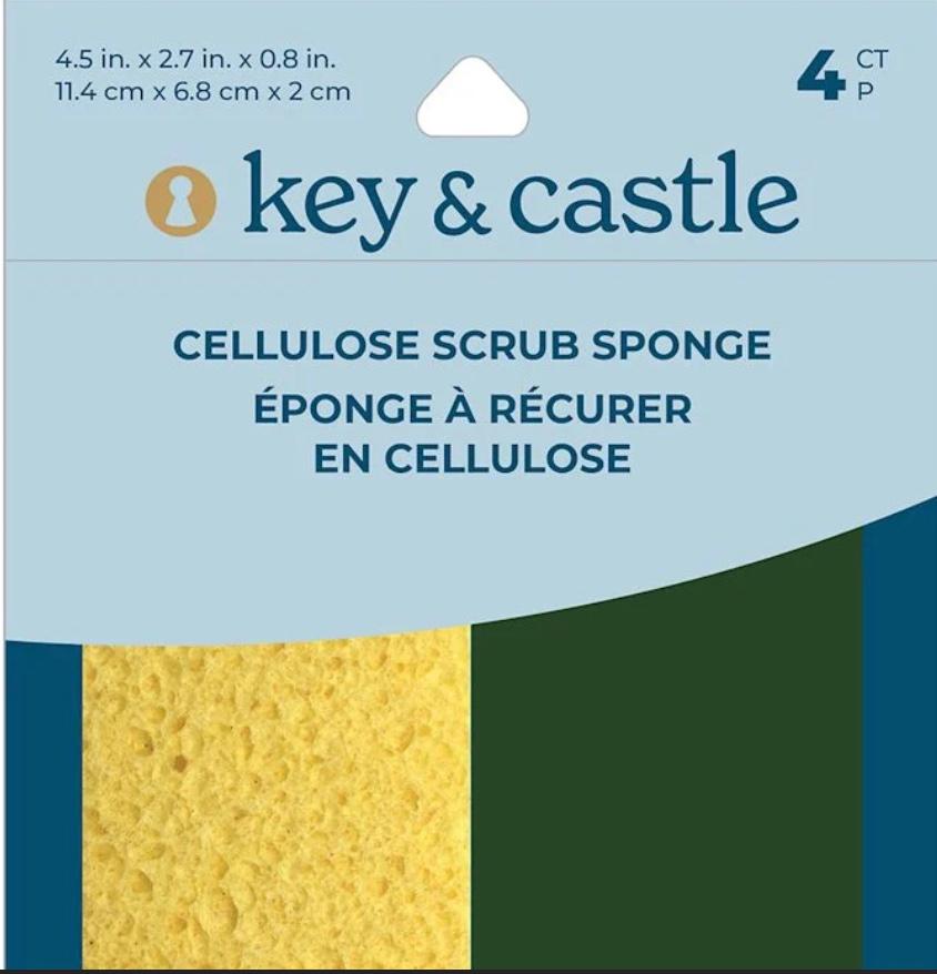 KEY & CASTLE SCRUB SPONGES 4 pcs