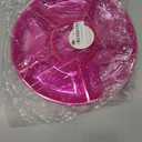 Plasticpro 6 Sectional Round Plastic Serving Tray/Platters Pink Pack of 2