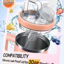 Tumbler Adapter Lid for Stanley, Leak-Proof Adapter Compatible with Stanley 30oz & 20oz Tumbler to Flavor Cartridges, Fits Quencher H2.0 FlowState Tumblers, BPA Free, Food Grade Silicone (Nectarine)