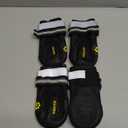 QUMY Dog Shoes for Large Dogs, Medium Dog Boots & Paw Protectors for Winter Snowy Day, Summer Hot Pavement, Water-Resistant in Rainy Weather, Outdoor Walking, Indoor Hardfloors Skid-Resistant Sole, Size 6: 2.6''x3.0''(W*L) (Pack of 4)