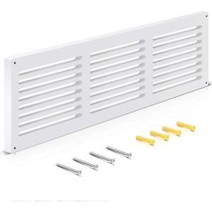 Colingmill 1 Pcs Decorative Return Air Vent Cover 24 x 8.5 x 3/4 Inch (22x6 Duct Opening) White MDF Modern Farmhouse Wall Vent Grille High Airflow Cold Air Return HVAC Cover for Wall Baseboard