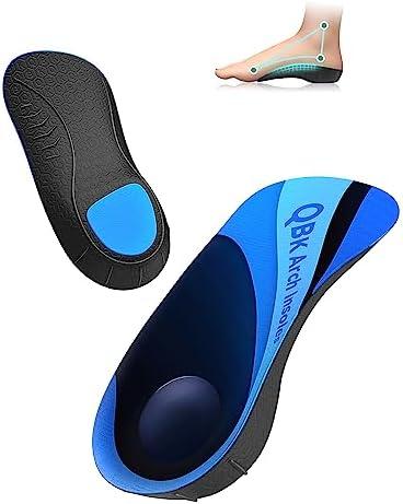 Plantar Fasciitis Relief, QBK Orthotic Inserts, Foot Pain Relief, Metatarsalgia, Heel Spurs, Inversion Comfort Orthotic Insoles for Men and Women Daily Use M
