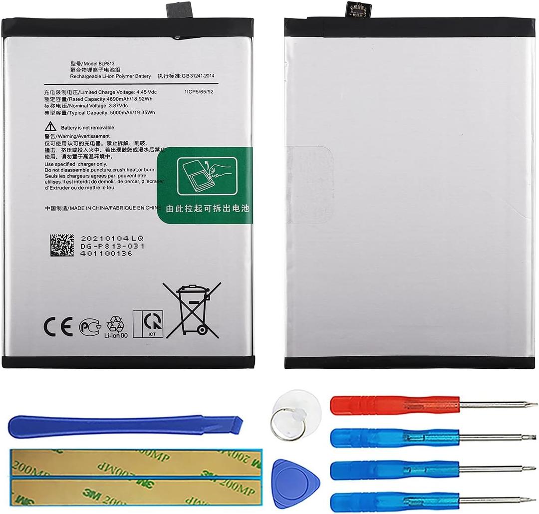 Duotipa Battery BLP813 Compatible with Oneplus Nord N100 BE2011, BE2012 with Repair Tool Kit