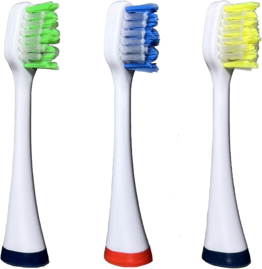 Replacement Heads Compatible with Smile Bright Store Platinum Sonic Electric Toothbrush, Soft Bristles Replacement Brush Heads (3 Pack)