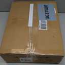 BOLUO White Nightstand with Charging Station, LED Night Stand with 2 Fabric Drawers, Bedside Table with USB Ports and Outlets, Nightstand for Bedroom Modern